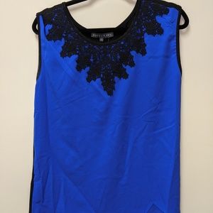 NWT Blue and Black Blouse - Size L